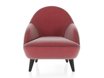 SOFT & PLUMB - Upholstered fabric armchair with armrests by Liu Jo Living Collection - view 3